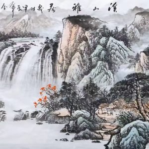 Jin Yue’s painting：Xi Shan Ya Ju-溪山雅居